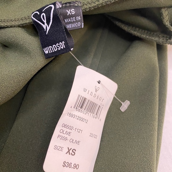 Windsor High-Waist Green Wide-Leg Pants - Picture 6 of 14